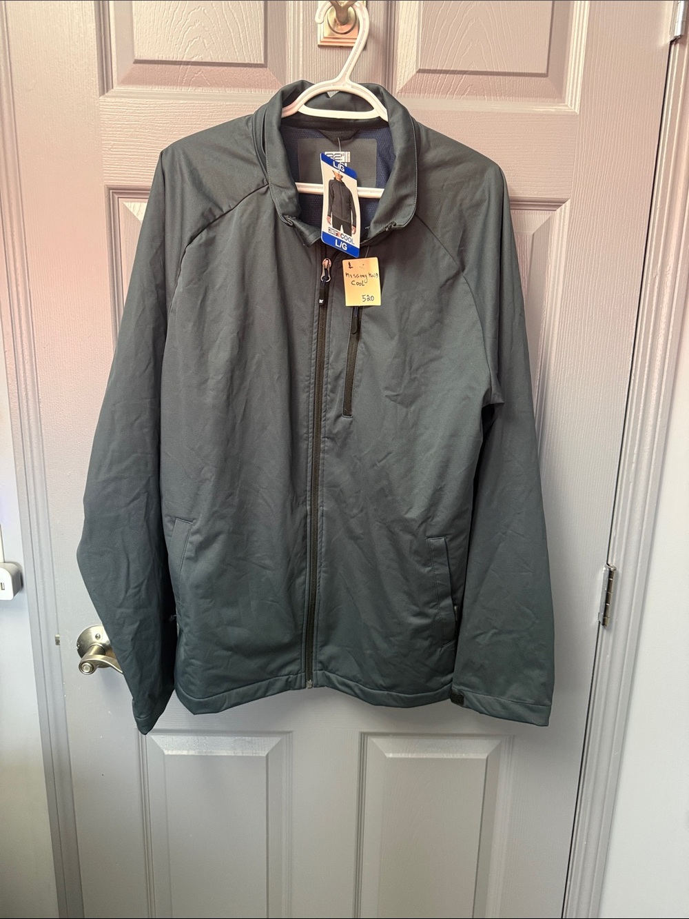 Men's Lightweight Gray Zip-Front Shirt Jacket - Minimal Everyday Layer